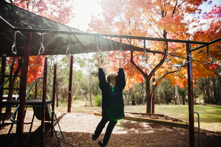 Student on playground